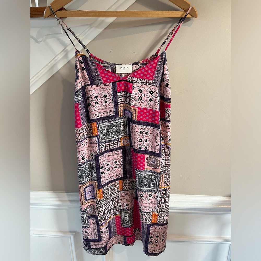 Anthropologie Pink Patchwork Dress